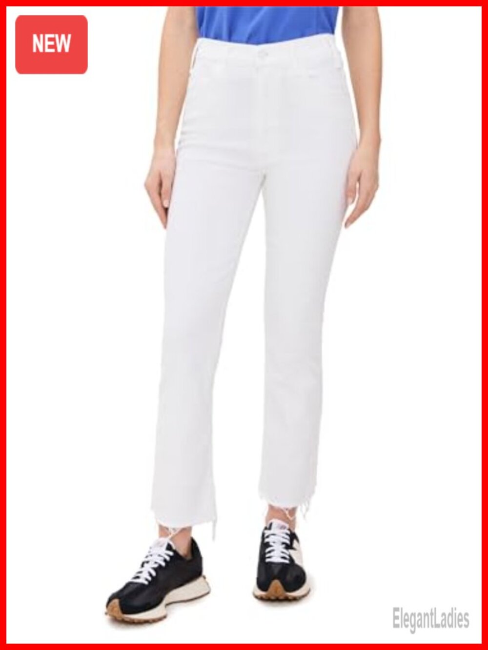 Mother The Hustler Ankle Fray Jeans Mid-Weight Super-Stretch Denim High Rise
